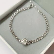 1克拉 莫桑石 純銀手鍊 璀璨火光 輕珠寶  鑽石光芒