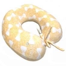 粉黃色領結記憶棉頸枕 (成人尺寸)