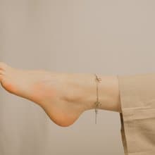 Vintage Silver Bows Charm Anklet