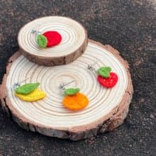 【水果系列】316L醫療鋼刺繡立體耳環