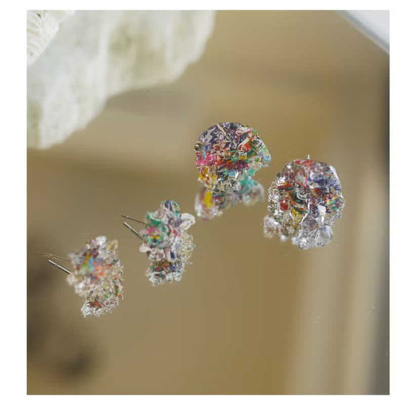 彩虹冰花 | 樹脂耳飾 | 穿式 | pierced