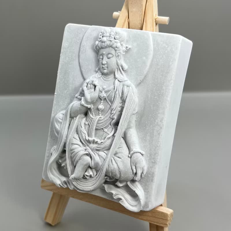 清水模軟裝設計 佛像擺飾(十六)香氛擺件 水泥軟裝 附木架