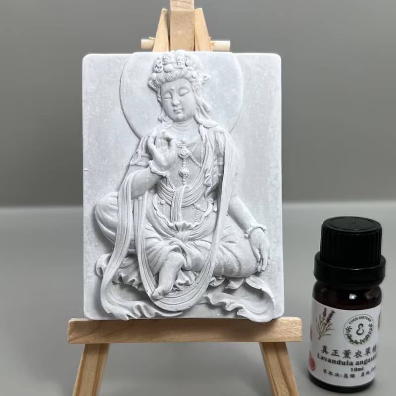 清水模軟裝設計 佛像擺飾(十六)香氛擺件 水泥軟裝 附木架