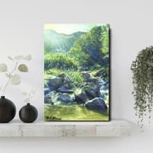 山間晨曦-陳武西藝術微噴數位版畫