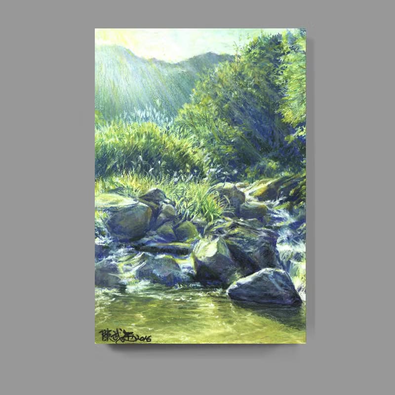 山間晨曦-陳武西藝術微噴數位版畫