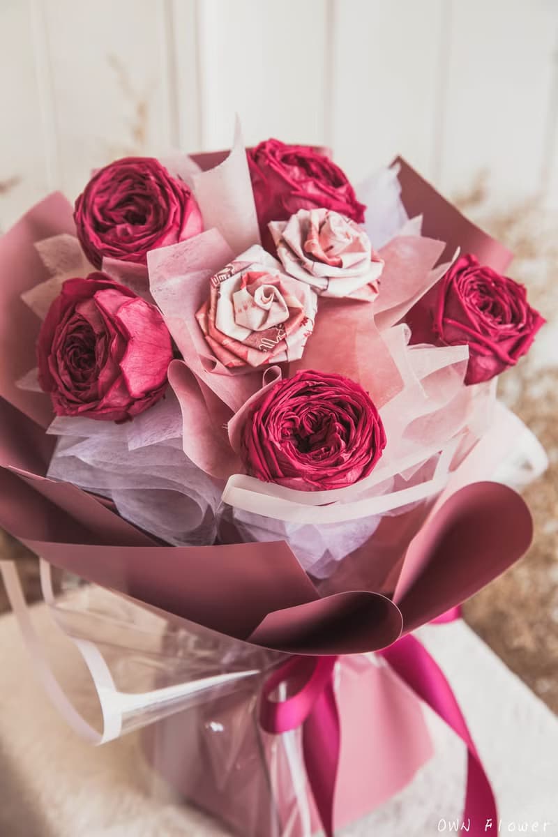 鈔票花束/現金花束/有錢花/錢花束/不凋花束/ 生日禮物/情人節花