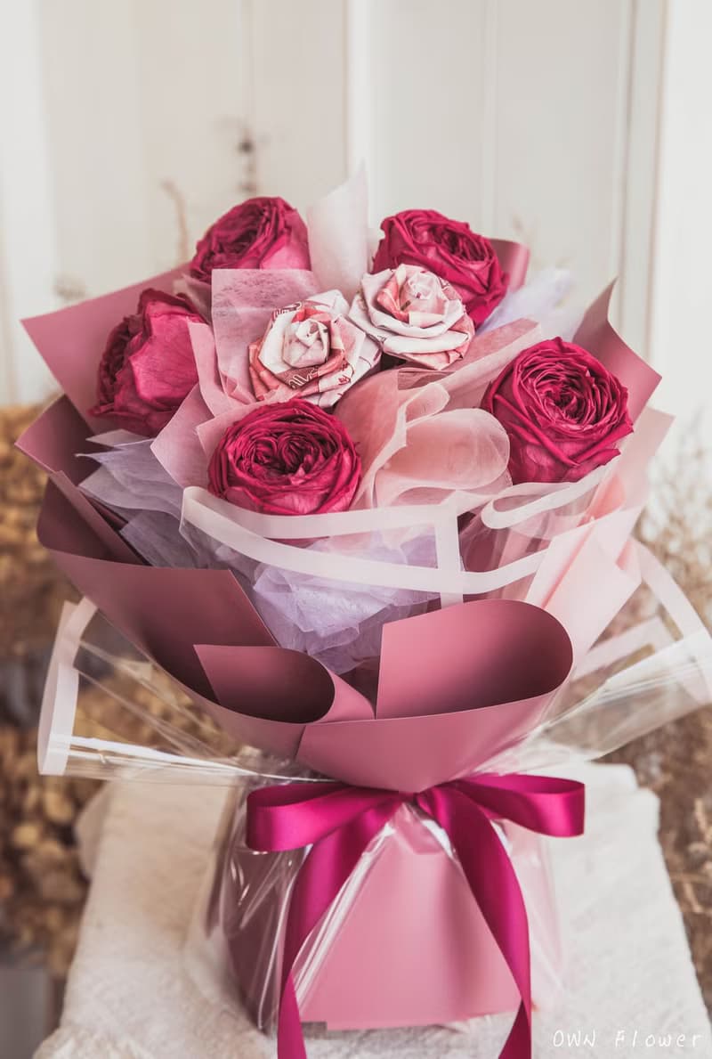 鈔票花束/現金花束/有錢花/錢花束/不凋花束/ 生日禮物/情人節花