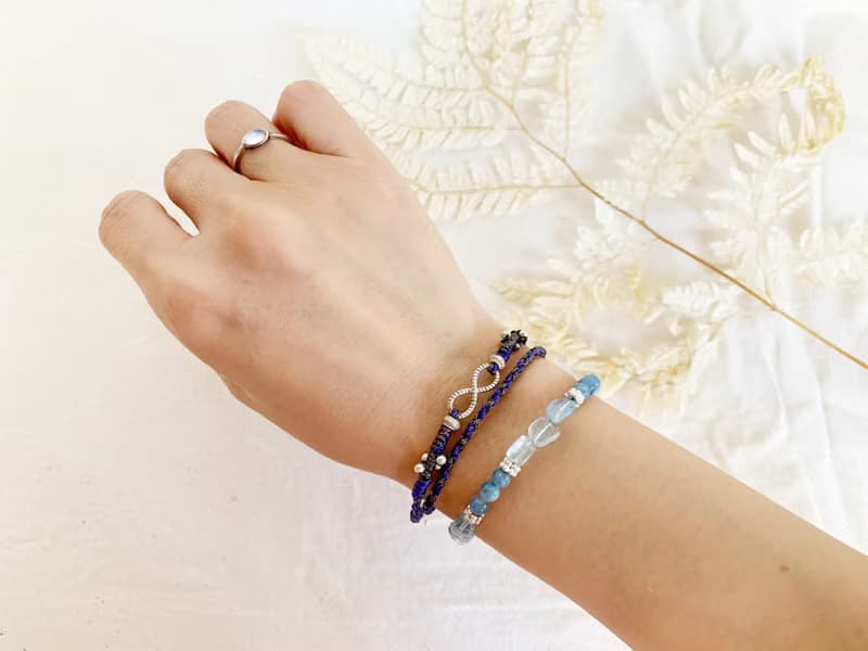 | 海藍寶 | 飾品 x 手鍊手環 x 純銀 x 天然石 x 限量 - 好做作