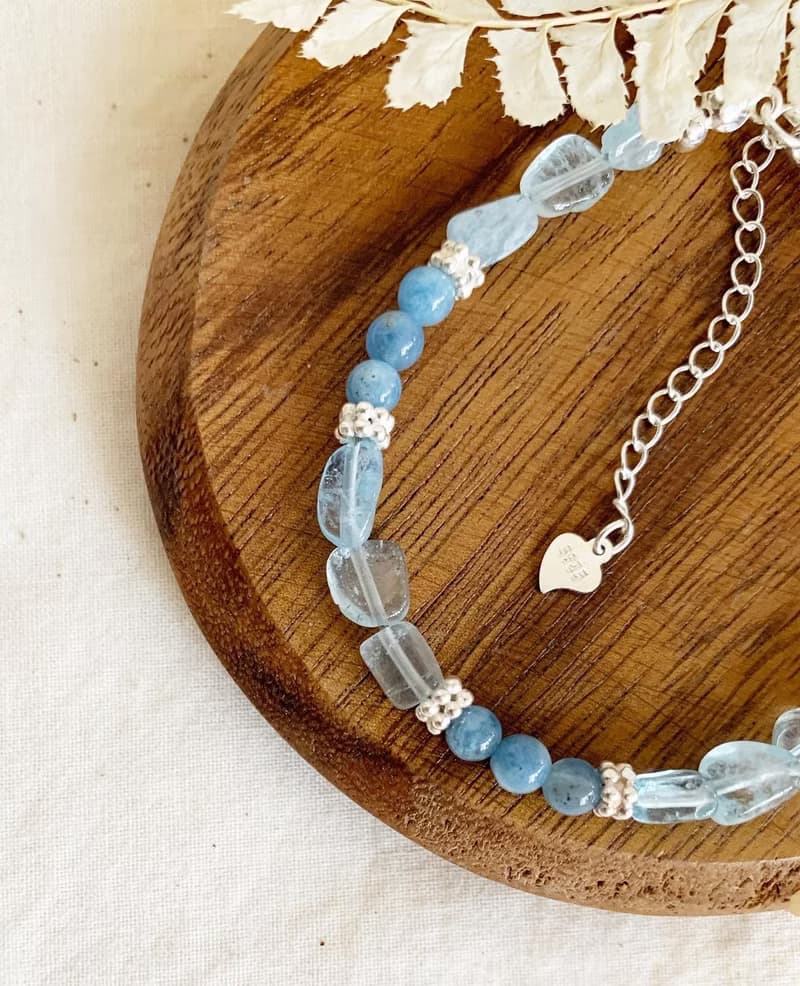 | 海藍寶 | 飾品 x 手鍊手環 x 純銀 x 天然石 x 限量 - 好做作