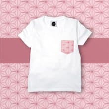 日本傳統紋樣T恤-麻葉-白-童