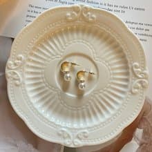 Landlady 銅鍍18K金 純銀抗敏銀針 經典款式 優雅百搭 珍珠耳飾