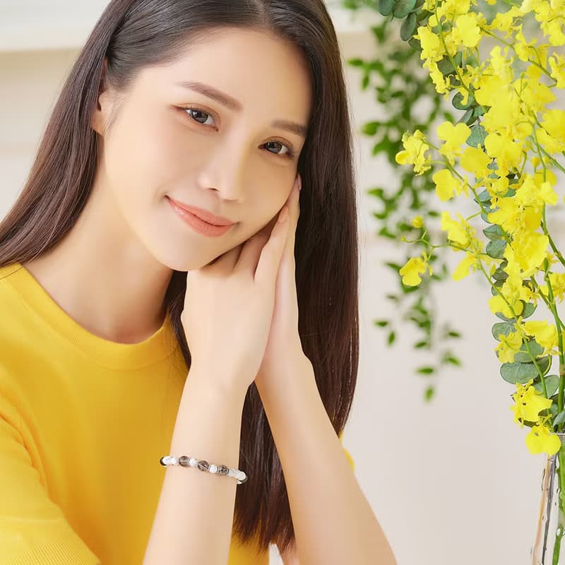 相伴黑髮白髮情侶手鍊2條組(含開光)招財聚財、旺事業、保平安