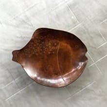 手工赤銅小魚盤