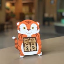 【手作DIY】老虎 造型 可愛 桌曆 萬年曆