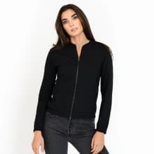 北歐極簡 - Jersey Jacket 女用純有機棉外套 (黑)