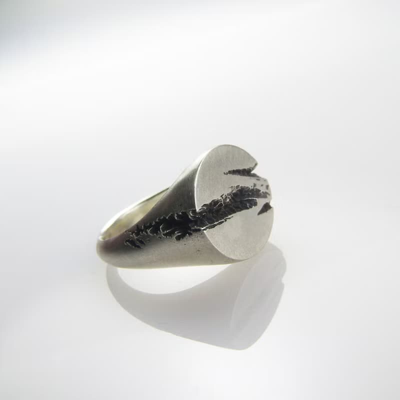 痕裂純銀戒指925silver