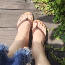 新款法國FYE環保休閒夾腳拖   巧克力色 女款