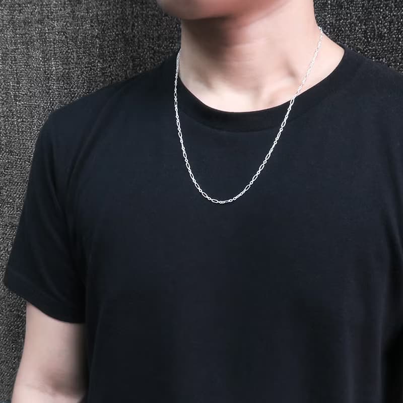 純銀搭配鍊 經典費加洛項鍊(2.5mm中鍊) 925純銀項鍊 銀鍊