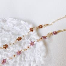 淡水珍珠 花花 短頸鏈