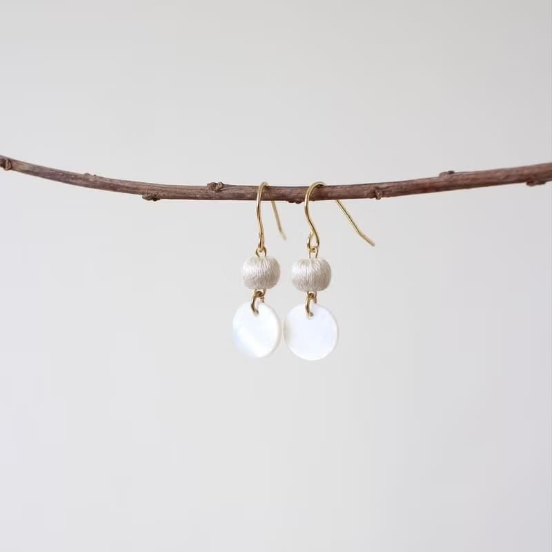 串珠耳飾_果實系列/海貝/beading earing