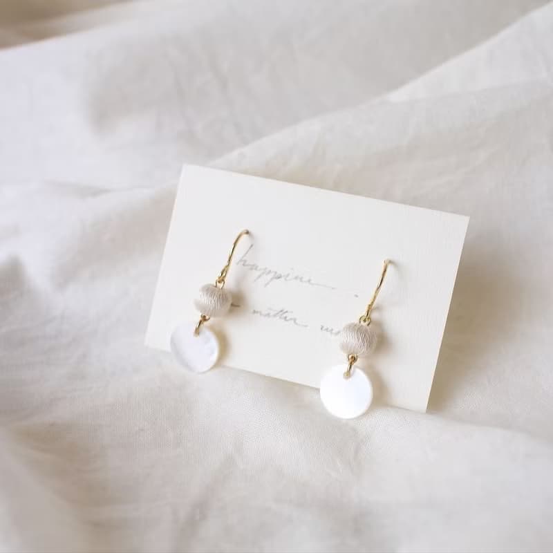 串珠耳飾_果實系列/海貝/beading earing