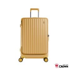 【CROWN】26吋 BOXY 前開框架拉桿箱 託運箱  黃色