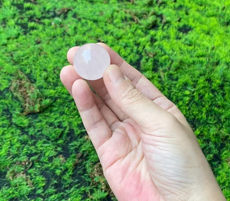 有球必應 愛情之石-天然可愛小粉晶球  旺姻緣 旺人緣 快速出貨