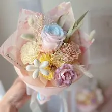 【畢業花束】flower-of-life 甜蜜日光 雙色玫瑰永生花束