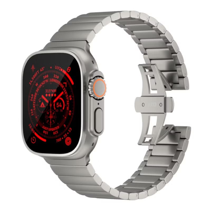 JM 航太級鈦合金 DLC 類鑽碳塗層 Apple Watch Ultra 錶帶_仕紳款