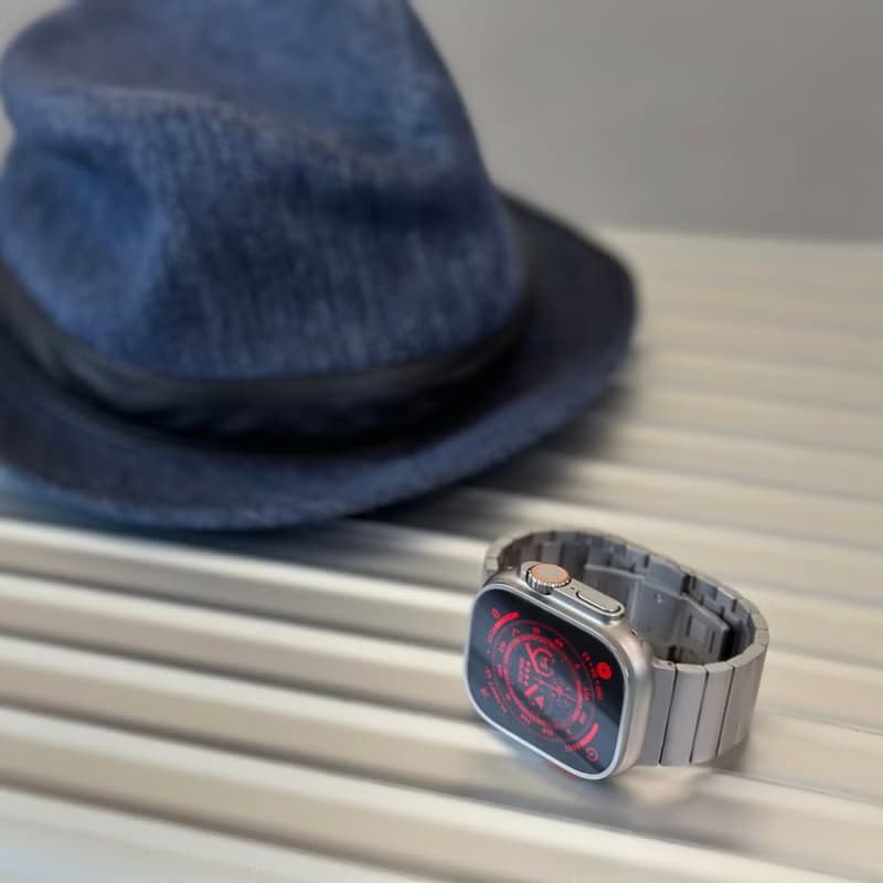 JM 航太級鈦合金 DLC 類鑽碳塗層 Apple Watch Ultra 錶帶_仕紳款