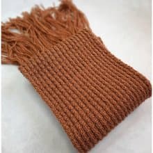 Winter warm cozy brown cashmere scarf unisex fringed, gift fo women, men