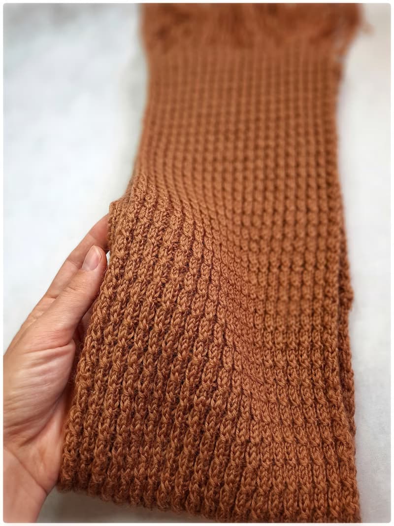 Winter warm cozy brown cashmere scarf unisex fringed, gift fo women, men
