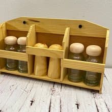 復古香料架壁掛手工家居裝飾 4 個玻璃香料瓶