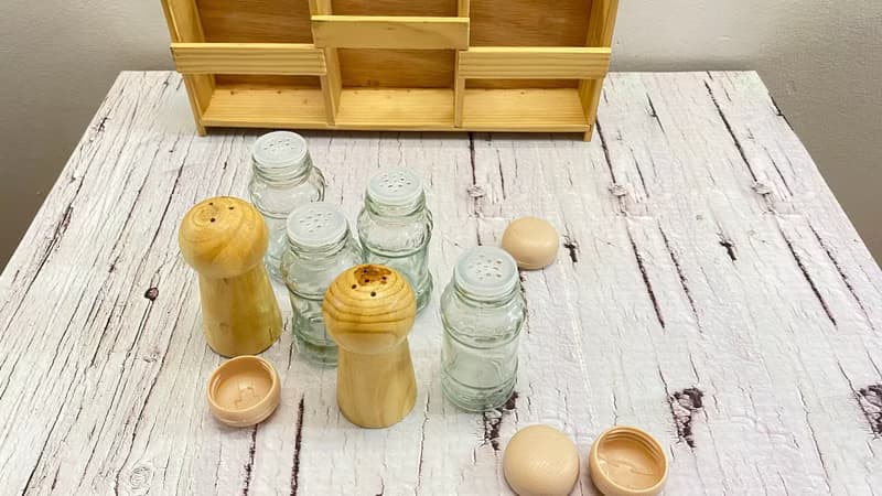 復古香料架壁掛手工家居裝飾 4 個玻璃香料瓶