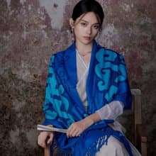 【哈達圍巾】 城市遊牧風/藏族元素/五彩流蘇披肩