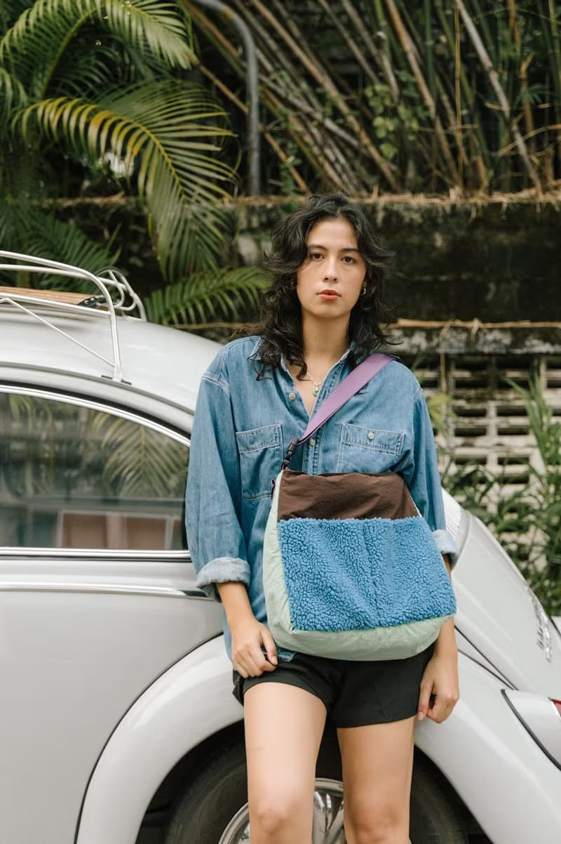 Fluffy Lively tote : Cream & Purple