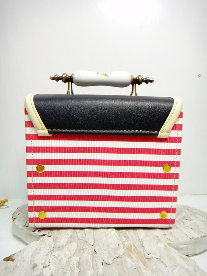 TIMBEE LO 手製 白色 鹿頭裝飾迷你小手袋 包包 復古手柄