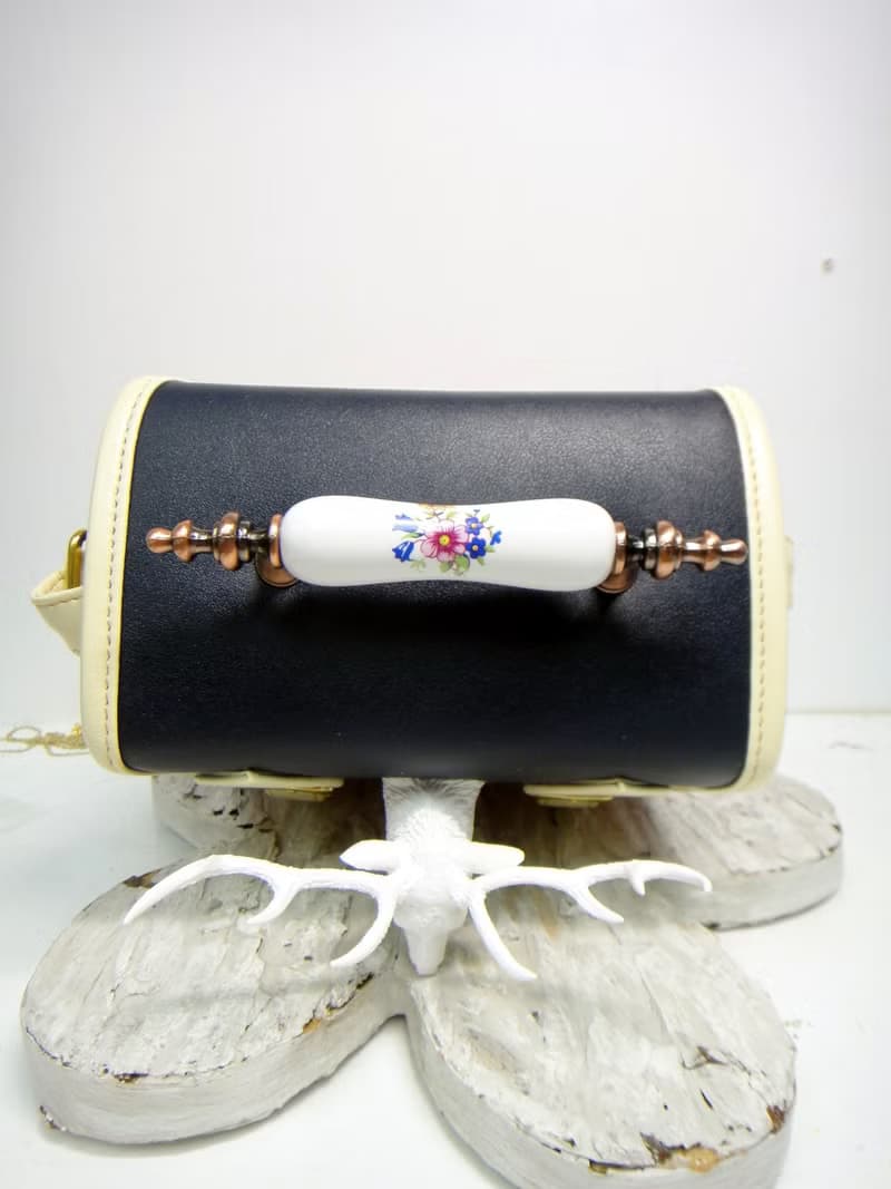 TIMBEE LO 手製 白色 鹿頭裝飾迷你小手袋 包包 復古手柄