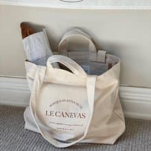 韓國 The Ally | CLAIR ECO BAG | 帆布袋 | 淺棕 | 環保袋 手袋