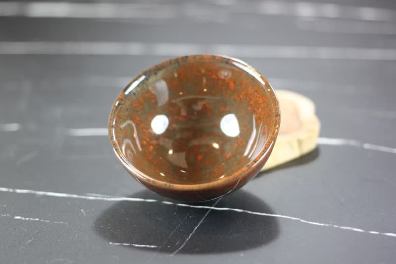 【送禮好物】60ml 薇紅 天目釉 圓滿茶杯 鶯歌名家葉敏祥作品