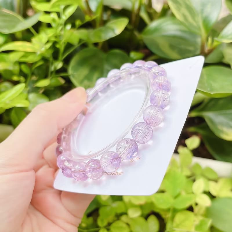 全淨體清透亮澤 黑紫超七高頻水晶手鍊