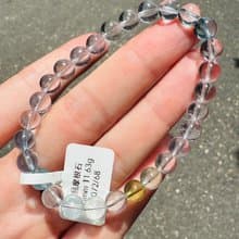 精品級自用天然彩色摩根石水晶6.5mm11.63g釋放壓力情感療癒