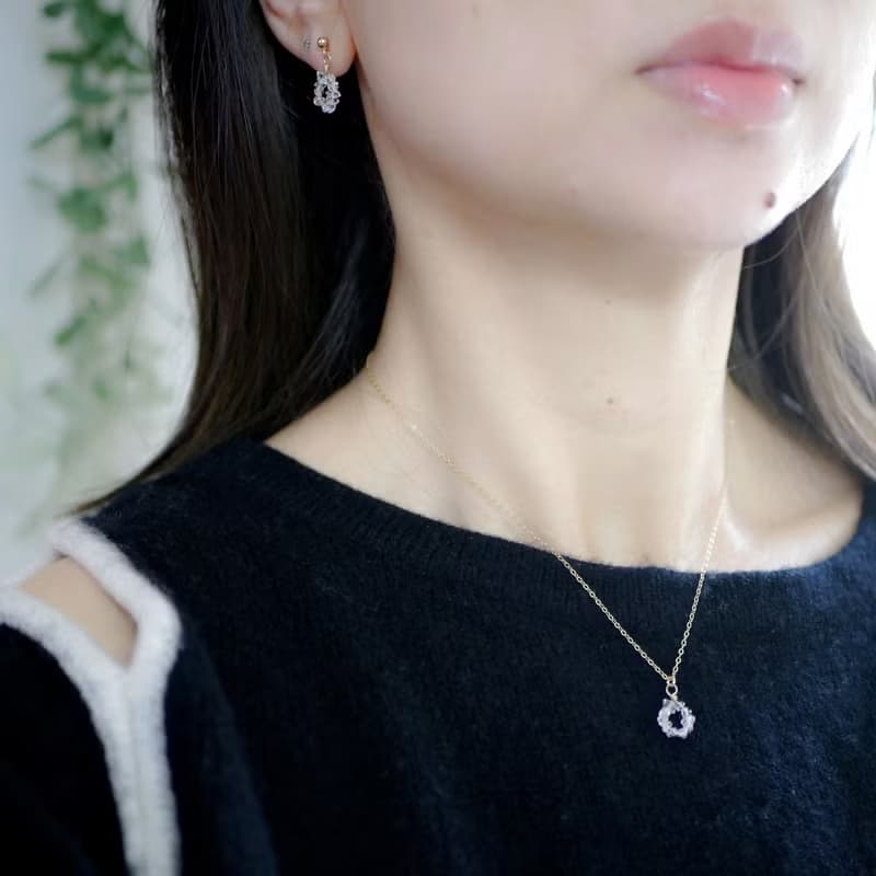 単品　オリジナル 極上 ハーキマーダイヤモンドのしずくピアス　4月の誕生石