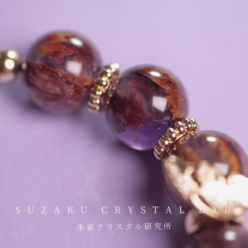 化蝶-12.5mm畢業級大珠紫幽靈(多幽靈)設計手串