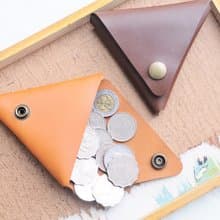 【經典三角形零錢包】皮革DIY材料包 簡約實用 散紙包 刻字 禮物