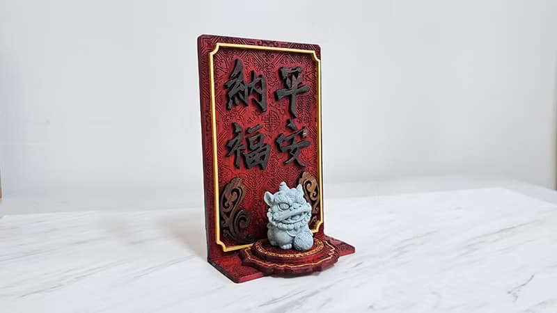 平安納福 - 圓球石獅 - 雕花立體掛飾 // 安心出貨SOP