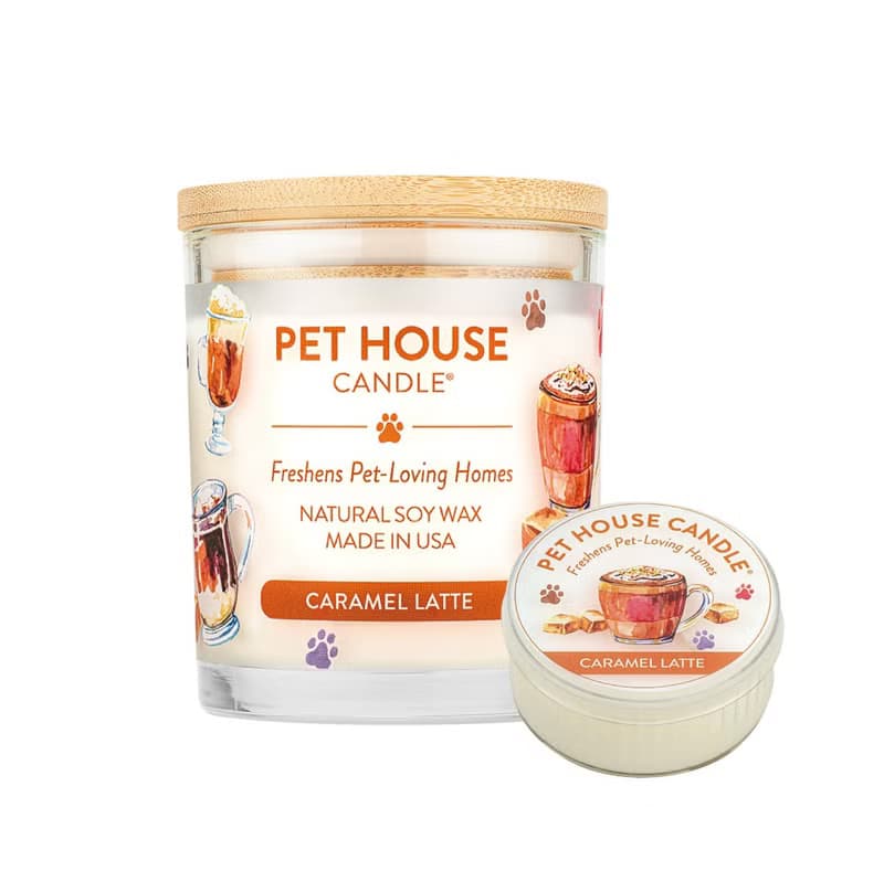 【美國PET HOUSE】室內除臭寵物香氛蠟燭-焦糖拿鐵