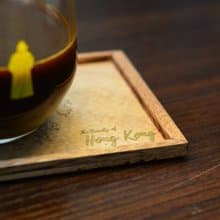 手工製木餐盤 蠟燭盤－ 香港地圖系列 可自訂圖案