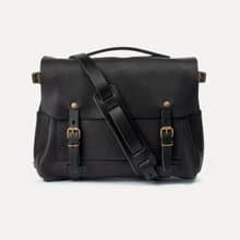 Bleu de Chauffe - Eclair M 皮革信差包_黑色