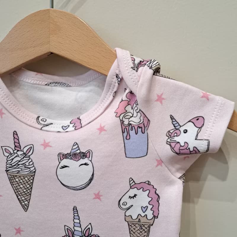 Unicorn baby girl onesie, baby girl bodysuit, baby girl clothes, pink onesie